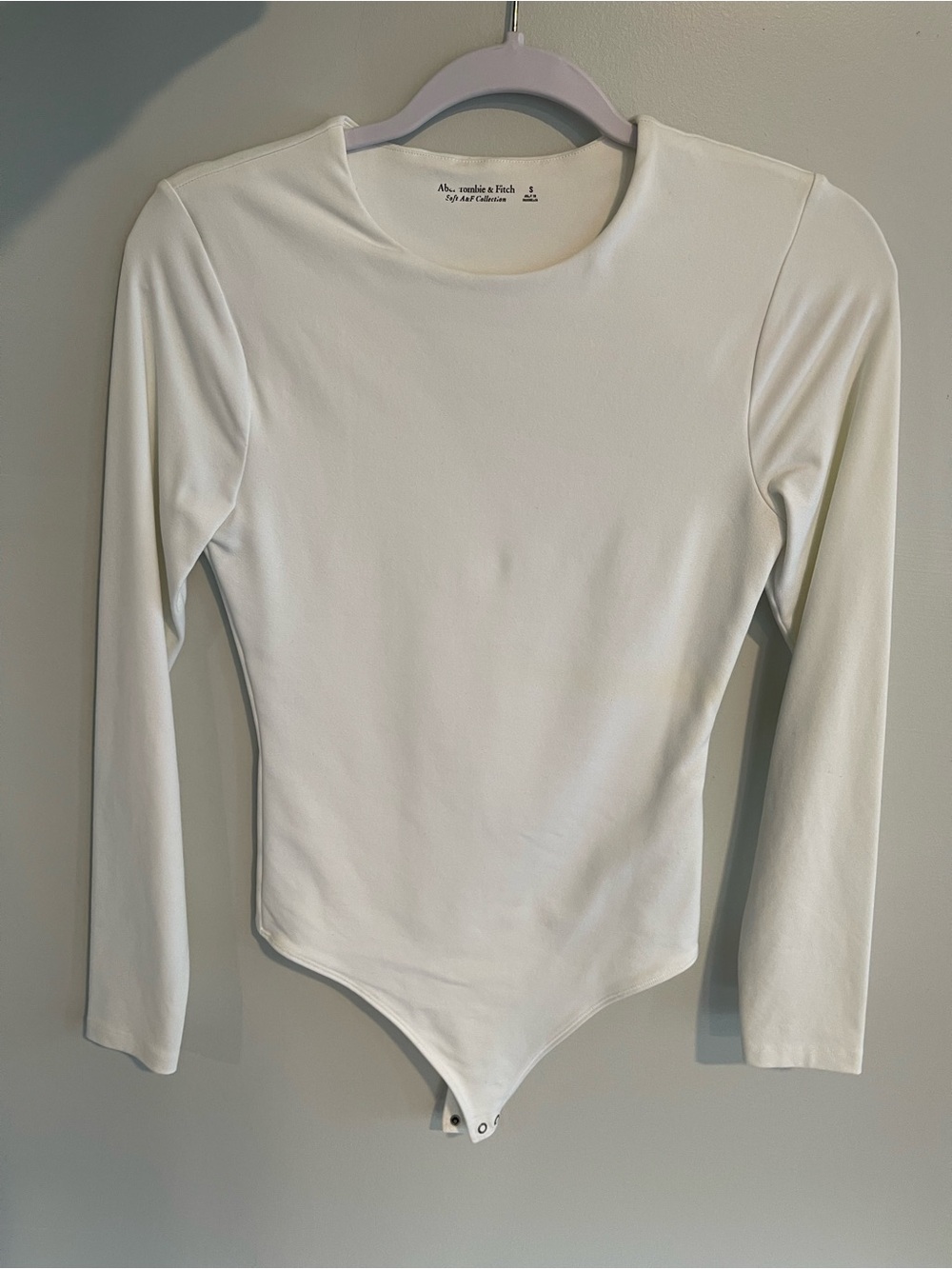 Abercrombie & Fitch White Long Sleeve Bodysuit